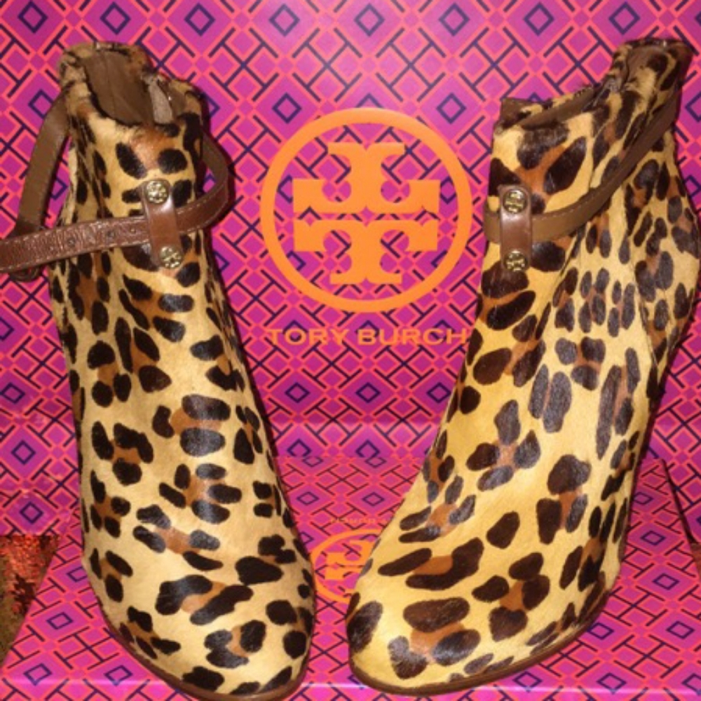 Tory Burch Leopard Mid Boots